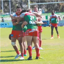  ?? Picture: AAP ?? Wynnum Manly Seagulls’ players celebrate.