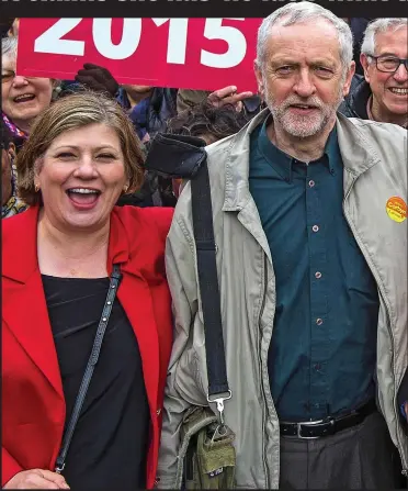  ??  ?? Allies: Emily Thornberry and Jeremy Corbyn campaignin­g during last year’s election