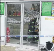  ??  ?? Raiders smashed their way into Blean’s village shop early on Monday morning