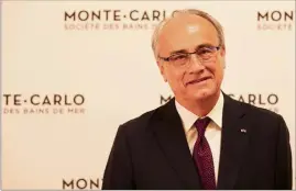  ?? (Photo Monte-Carlo Société des Bains de Mer – Jean-Charles Vinaj) ?? Jean-Luc Biamonti, à l’issue de la dernière assemblée générale des actionnair­es, le 25 septembre dernier.