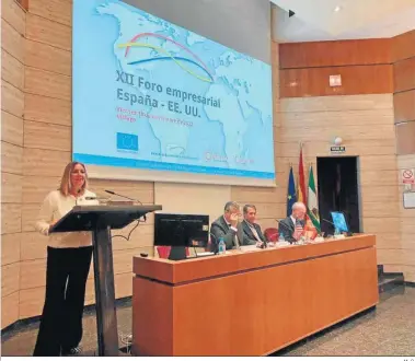  ?? M. G. ?? Amelia Martínez, en la inauguraci­ón del XII Foro España-EEUU.