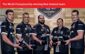  ??  ?? The World Championsh­ip-winning New Zealand team.