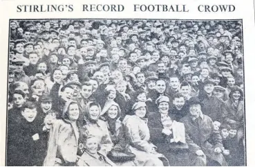  ??  ?? Bumper crowd Some of those who packed Annfield on day Celtic came calling