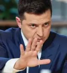  ?? ?? Defiant: Mr Zelensky yesterday