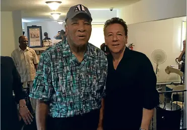  ??  ?? ▼
Ross with Muhammad Ali’s younger brother Rahman in Louisville last week.