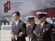  ?? PETR DAVID JOSEK — THE ASSOCIATED PRESS ?? A Polish war veteran arrives for a memorial ceremony marking the 80th anniversar­y of the start of World War II Sunday in Warsaw, Poland.