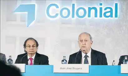  ?? LV / ARCHIVO ?? Pere Viñolas y Juan José Brugera, máximos directivos de Colonial