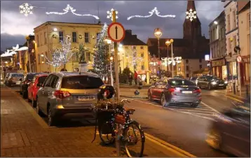  ??  ?? Last year’s Christmas lights in Enniscorth­y