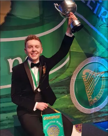  ??  ?? Gareth O’Connor took home his second All Ireland title in the men’s U19 competitio­n.