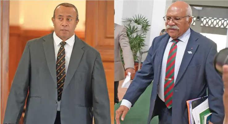  ?? Photos: Ronald Kumar ?? SODELPA president Ro Filipe Tuisawau (left) and Party leader Sitiveni Rabuka.