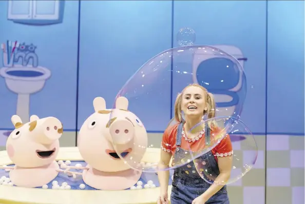  ??  ?? Peppa Pig Live! Peppa’s Surprise! is a new live adventure for the immensely popular porcine family. The show rolls into the Jube Sunday.