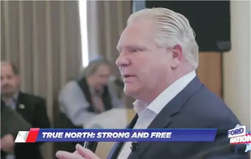  ?? FACEBOOK ?? Doug Ford’s enmity toward the media seems to date from his stint as a Toronto city councillor. He spent much of that time defending his late brother Rob against accusation­s — eventually proven true —of excessive drinking and drug use.