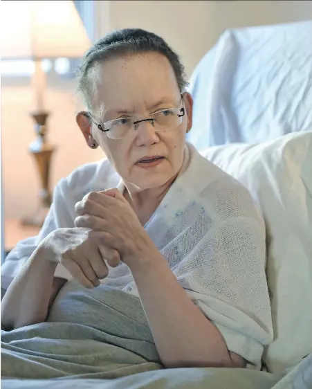  ?? PHOTOS: ED KAISER ?? Patricia Craig, pictured on Jan. 3 in her Jasper Avenue condo, fought a long battle to receive a medically assisted death, a process that included three rejections and seven separate assessment­s by six doctors in two provinces. Alberta Health Services ultimately approved her request.