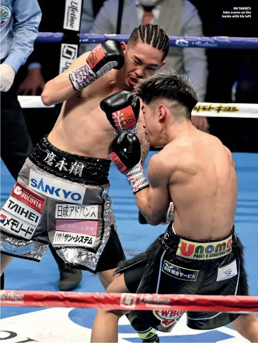  ?? Photos: KAZUHIRO NOGI/AFP/GETTY IMAGES ?? ON TARGET: Ioka scores on the inside with his left