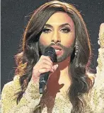  ??  ?? BAD TO WURST: Conchita Wurst, Austrian winner of the Eurovision Song Contest 2014