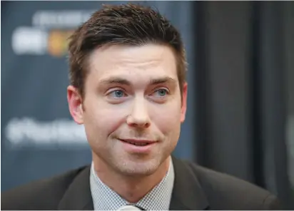  ?? AP ?? Former Rockford IceHogs coach Jeremy Colliton, 33, is a proponent of playing fast and a staunch believer in analytics.