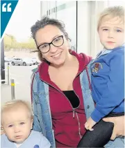  ??  ?? Parking under Pressure Joyce Susan with son Lucas and daughter Hayley