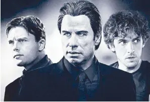  ??  ?? From left: Michael Pitt, John Travolta and Dan Stevens, stars of
Criminal Activities