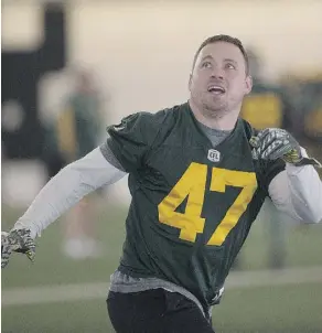  ?? GREG SOUTHAM ?? Linebacker J.C. Sherritt, who suffered a season-ending injury in Week 1 last season, signed a contract extension through the 2019 season with the Eskimos on Friday.