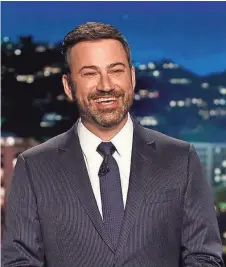 ?? ASSOCIATED PRESS ?? Late-night TV host Jimmy Kimmel is calling for health care for all and for pre-existing conditions to remain covered, using his son as an example.