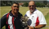  ??  ?? Midlands Masters Singles runner-up Niel Colyn and winner, Arthur Langley.