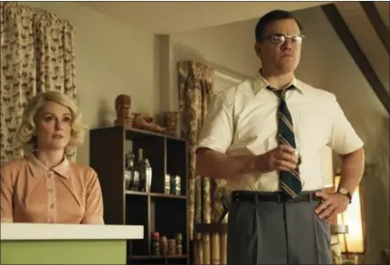  ?? HILARY BRONWYN GAYLE — PARAMOUNT PICTURES VIA AP ?? Julianne Moore, left, and Matt Damon in a scene from “Suburbicon.”