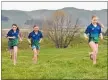  ?? PHOTO: SUPPLIED. ?? Cassidy, Naharlea and Shavaughn crest one of the many hills in the Year 5/6 girls’ cross country course.