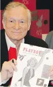  ??  ?? The late Hugh Hefner started Playboy magazine more than six decades ago.