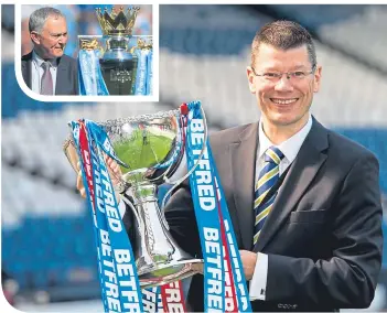  ??  ?? SPFL’s Neil Doncaster should look to the achievemen­ts of Richard Scudamore (inset)