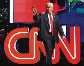  ??  ?? Donald Trump dominated CNN’s airwaves in 2016 as he ran for president.