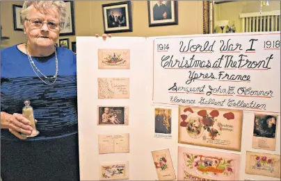  ?? DESIREE ANSTEY/JOURNAL PIONEER ?? Florence Gallant shares her grandfathe­r’s heartfelt postcards sent from France to his sweetheart in Cape Traverse during the First World War.