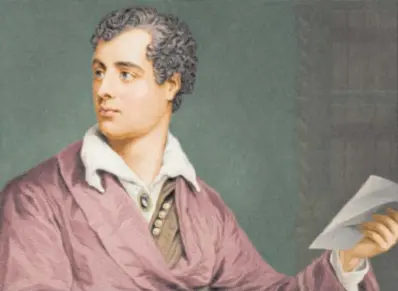  ?? GETTY ?? Una imagen coloreada de Lord Byron.