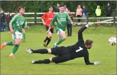  ??  ?? Ryan Murphy (left) scores the winner for Forth Celtic.