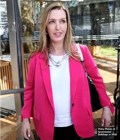  ??  ?? Vicky Phelan at Government Buildings in 2018