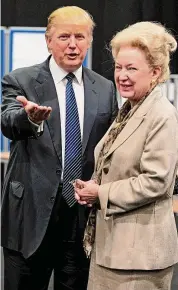  ?? Ed Jones/AFP/TNS ?? Donald Trump with his sister Maryanne Trump Barry at the Aberdeen Exhibition & Conference centre, Scotland, on June 10, 2008. Barry, has died at age 86.