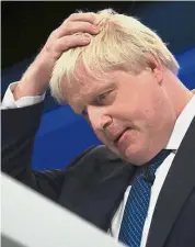  ??  ?? Oops again: Johnson’s political career has been characteri­sed by outspoken comments and personal controvers­y. — AP