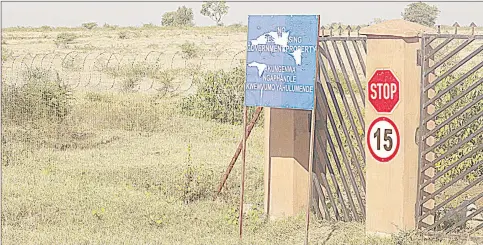  ?? ( Pics: Mhlonishwa Motsa) ?? The entrance to the project site for the Strategic Oil Reserve facility at Phuzumoya in the east of Eswatini