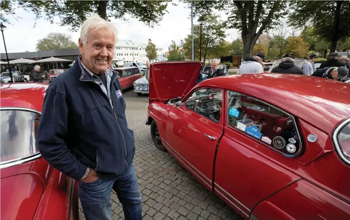  ?? Bild: Dick Gillberg ?? Arne Eikåsen har kört nära 60 mil från norska Elverum för att vara med på bilträffen för Volvo- och Saabentusi­aster. Träffen arrangerad­es i lördags för femte året i rad.