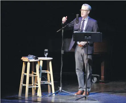  ?? TYLER BROWNBRIDG­E ?? Canadian storytelle­r and noted humorist Stuart McLean had been diagnosed with melanoma when he performed his final Vinyl Cafe touring show on Nov. 22, 2015 in Thunder Bay. The performanc­e, recorded at the last minute, will air three times on CBC Radio...