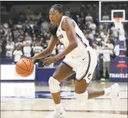  ?? Jessica Hill / Associated Press ?? UConn’s Batouly Camara during the second half of an exhibition game Sunday.