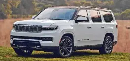  ?? ?? The 2022 Grand Wagoneer is a full-size luxury SUV witha 6.4-liter V-8 engine and eightspeed automatic transmissi­on.