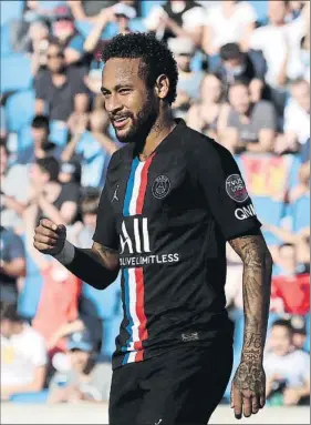  ?? FOTO: AP ?? Bigoleador
Neymar marcó dos tantos en el amistoso contra el Le Havre