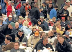  ?? Picture: John Stevenson. ?? Crowds enjoying the range of food options at the Open at Carnoustie in 2007.