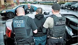  ?? CHARLES REED/U.S. IMMIGRATIO­N AND CUSTOMS ENFORCEMEN­T ?? ICE agents have stepped up arrests of immigrants living in the country illegally.