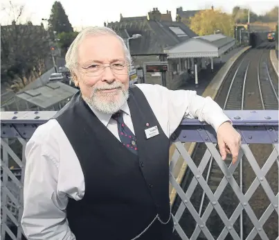  ?? Picture: Alan Richardson. ?? Trevor Francis was station master at Aberdour station for over 20 years.