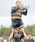  ??  ?? High rise Alan Irvine wins a line-out