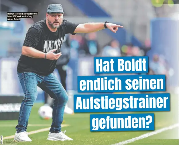  ?? ?? Trainer Steffen Baumgart steht beim HSV erst am Anfang seiner Arbeit.