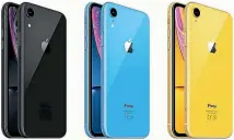  ??  ?? Apple’s iPhone Xr, above, (from $1399) is a good highend option and $500 cheaper than the iPhone X; far left, the Nokia 3.1 has a nice durable design and the camera takes acceptable pictures; left, the Oppo R15 is one of the few mid-range phones that looks like a high-end model.