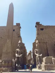  ??  ?? The entrance to the Luxor Temple