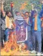  ?? PTI FILE PHOTO ?? Karni Sena members protest against Padmaavat in Beawar in Rajasthan.